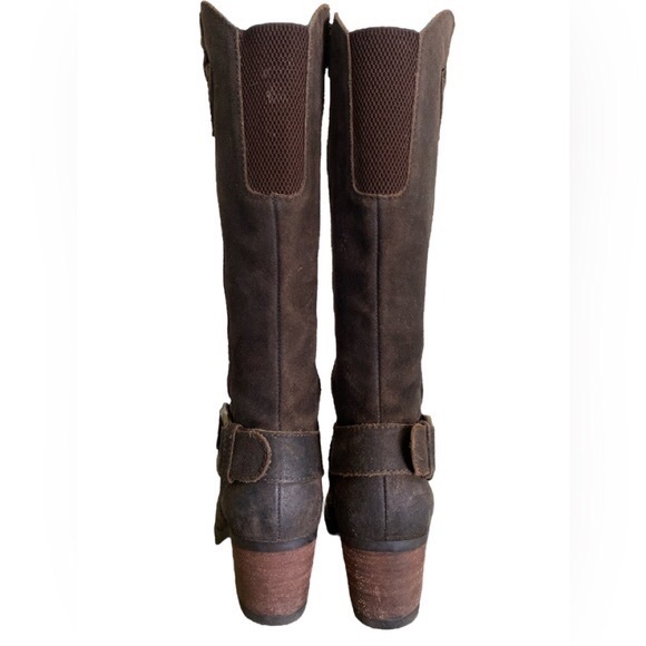 Born Loreza Brown Rustic Leather Boots - Picture 4 of 8